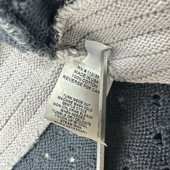 Margaret Winters Sweater Womens Medium Knit Cotton Pocket Mixed Media Boho - Picture 7 of 9